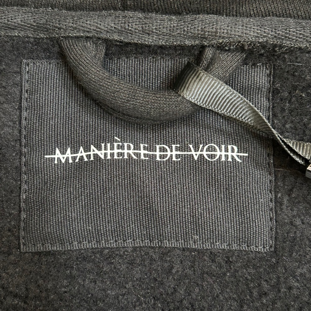 Manière De Voir Brune Corset Zip Hoodie Womens US 2 Black Satin NWT - Picture 5 of 16